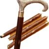 Ajuny Walking Sticks for Men Women Seniors Wooden Canes with Detachable Brass Handle