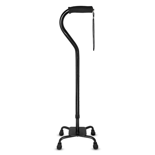 Adjustable Walking Cane for Women Men with 4 Pronged Base for Extra Stability