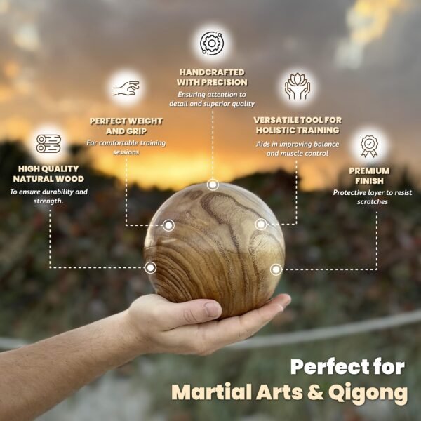 Tai Chi Wooden Ball for Balance & Mobility
