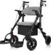 Foldable Rollator Walker for Seniors with Seat