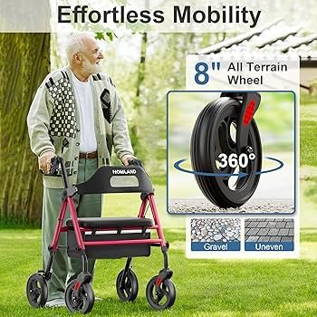 Rollator Walkers for Seniors with Seat Height Adjustable