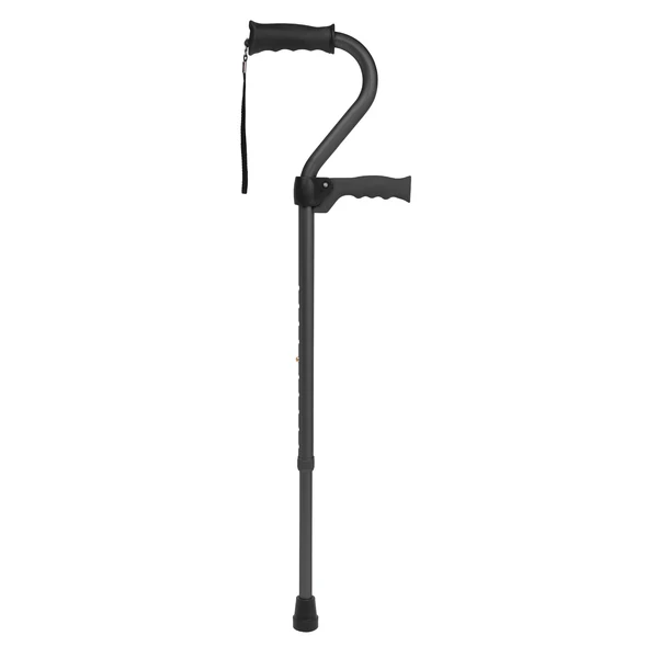 Adjustable Walking Cane for Men Women with 4 Pronged Base for Extra Stability