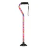 sugarcane-offset-pink-garden Nova Joy Designer Offset Quad Cane for Seniors